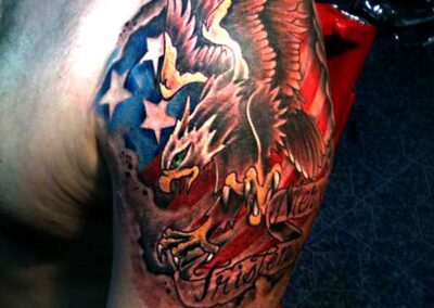 Black & gray custom piece by Scott Hankins