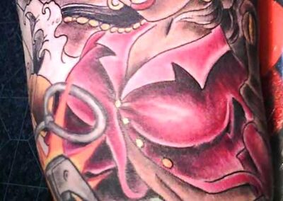 Detailed custom tattoo work by Scott Hankins